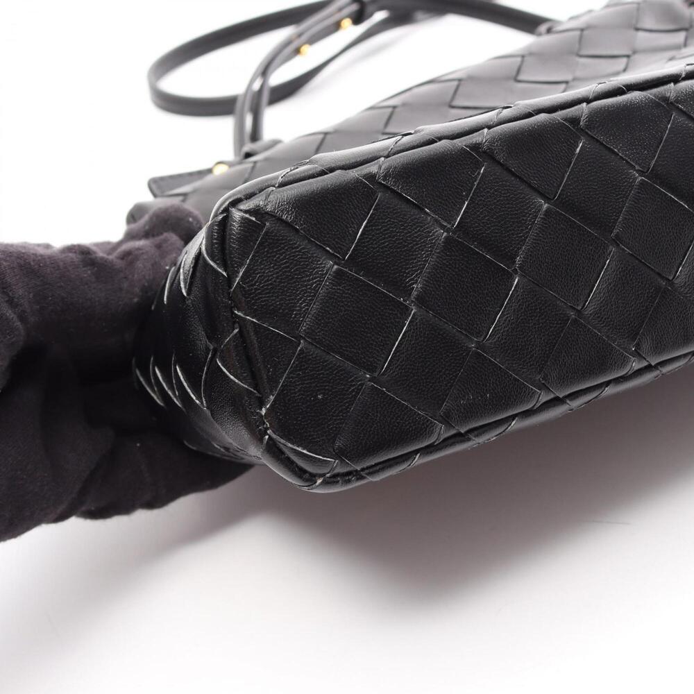 BOTTEGA VENETA Black Leather Intrecciato Bag - Picture 7 of 8